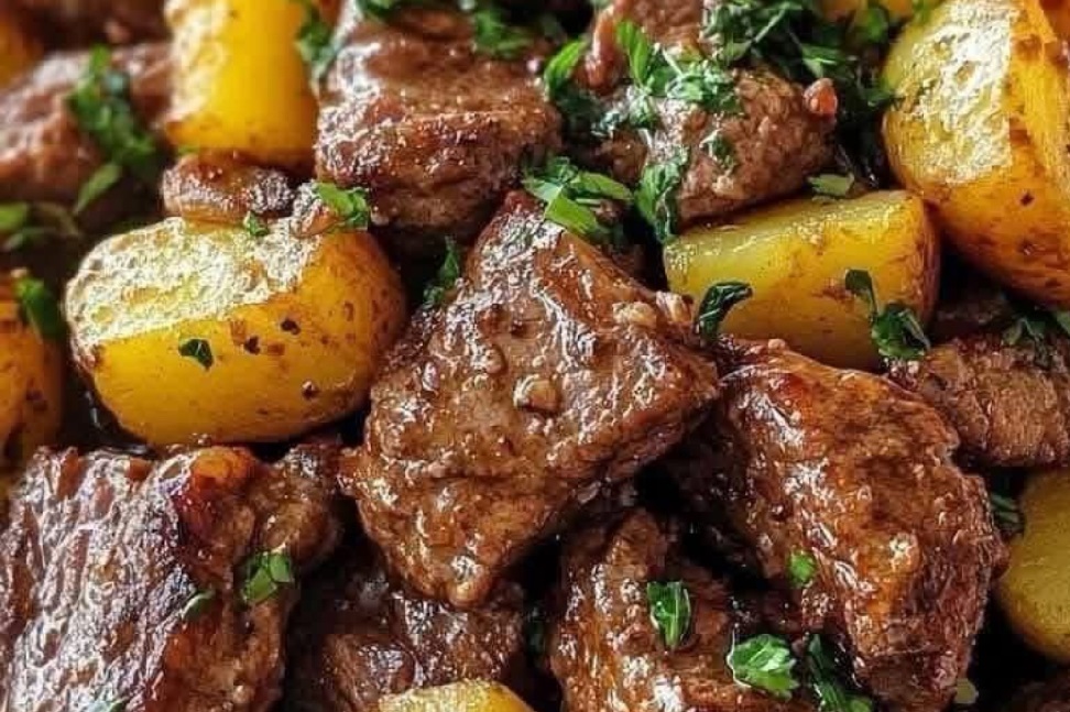 Air Fryer Garlic Butter Steak Bites and Potatoes: A Quick and Flavorful Meal