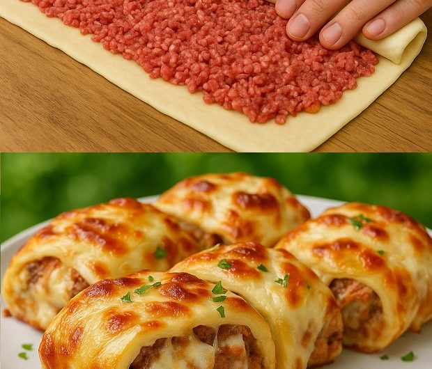 Savory Puff Pastry Recipe With Minced Meat And Cheese