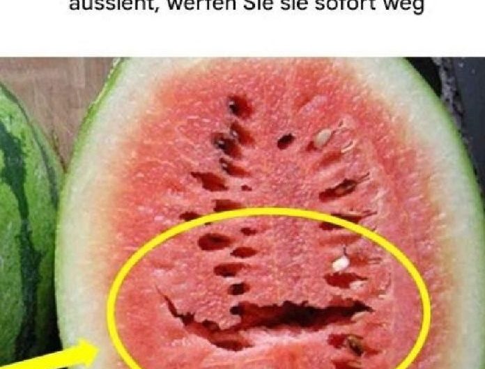 Wenn Ihre Wassermelone innen so aussieht – sofort wegwerfen!
