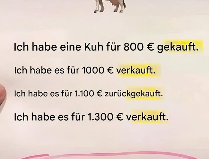 Mathematisches Kuhrätsel: Kannst du es lösen?
