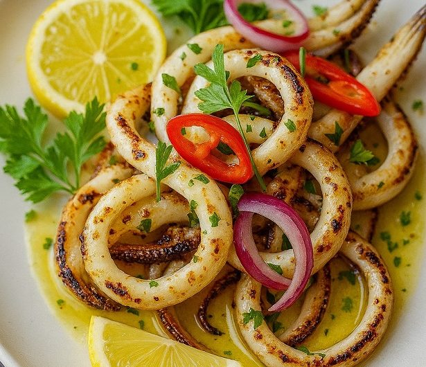 Gegrillte Calamari: Das mediterrane Low-Carb-Geheimnis, das ich zufällig im Urlaub entdeckt habe – jetzt liebt es meine ganze Familie!