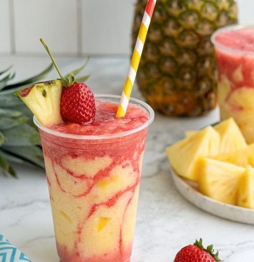 Low Carb Ananas-Erdbeer-Slushie – Sommergenuss ohne Reue