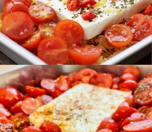 Low Carb gebackener Feta mit Tomaten aus dem Ofen – herzhaft, leicht, sättigend und perfekt für jede Gelegenheit