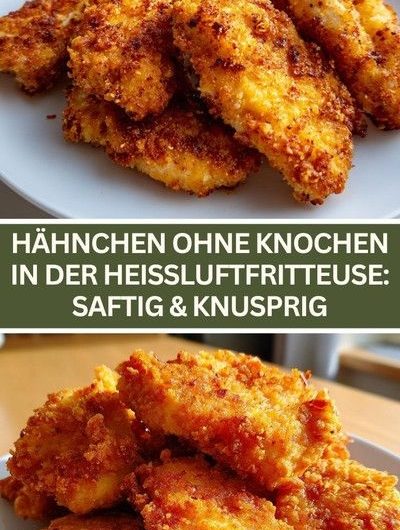 Hähnchen ohne Knochen in der Heißluftfritteuse – saftig, knusprig und voller Geschmack