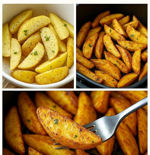 Knusprige Kartoffelecken aus der Heißluftfritteuse – mein Lieblingsrezept für jeden Tag