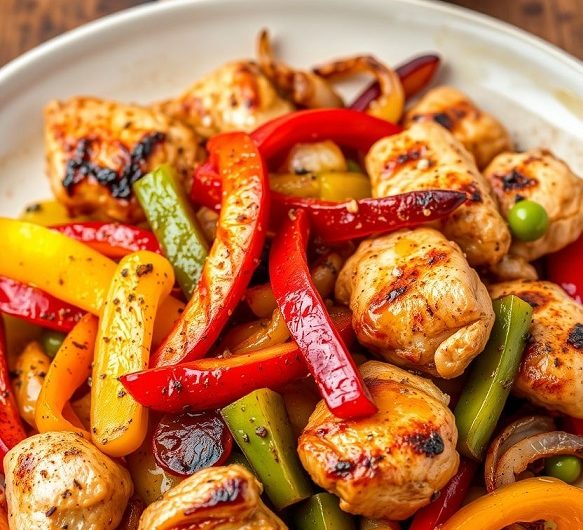 Airfryer Hähnchen mit Paprika Schnell, bunt & unglaublich saftig – das perfekte Familienrezept!