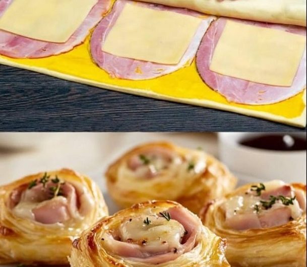 Blätterteig-Schnecken mit Schinken und Käse – Omas Low-Carb-Geheimnis für den gemütlichen Abend im September