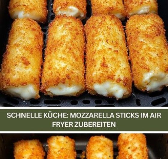 Air Fryer Mozzarella Sticks einfach zubereiten – knusprig, käsig, zum Verlieben