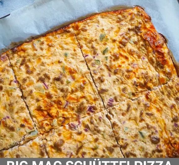 Low Carb Big Mac Pizza vom Blech