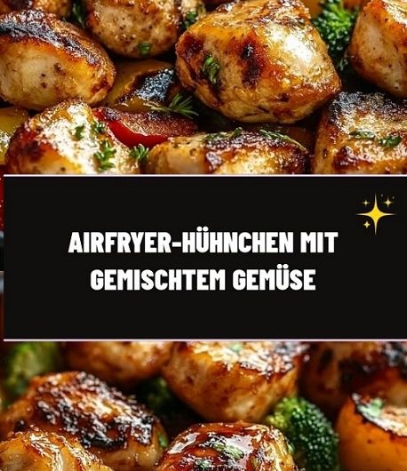 Airfryer-Hühnchen mit gemischtem Gemüse