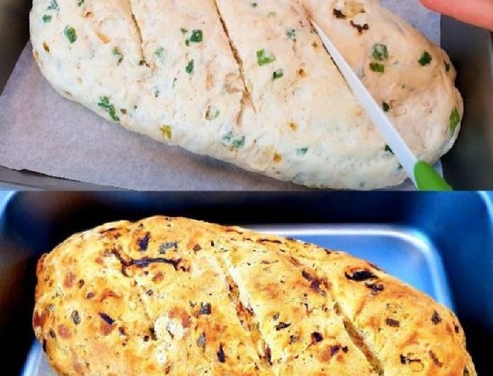 Airfryer Zwiebelbrot ohne Hefe – schneller aufgegessen, als es gebacken ist
