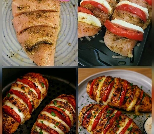 Mein Mann will, dass ich dieses Gericht jedes Wochenende mache – saftige Hähnchenbrust Caprese aus der Heißluftfritteuse, die aussieht wie vom Italiener