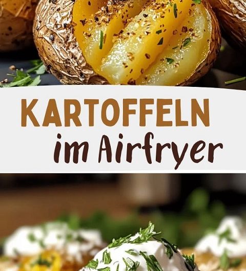 Ich wollte nur schnell eine Ofenkartoffel im Airfryer machen… und jetzt essen wir sie JEDEN Tag! Niemand glaubt mir, wie knusprig sie werden!