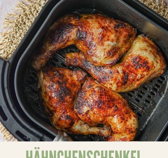 Wenn das Abendessen duftet wie vom Grillstand – meine knusprigen Hähnchenschenkel aus der Heißluftfritteuse, die jeder liebt!