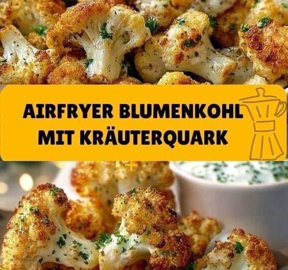 Airfryer-Blumenkohl mit Kräuterquark – mein heimlicher Low-Carb-Liebling für hektische Tage