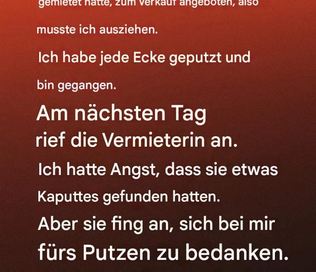 Ich habe eine Wohnung sauber hinterlassen – und damit mehr verändert, als ich je erwartet hätte
