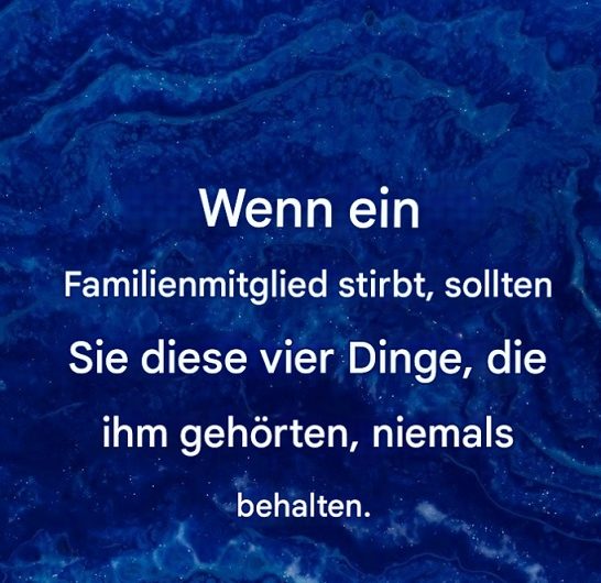 Diese Dinge eines Verstorbenen sollte man besser nicht aufbewahren