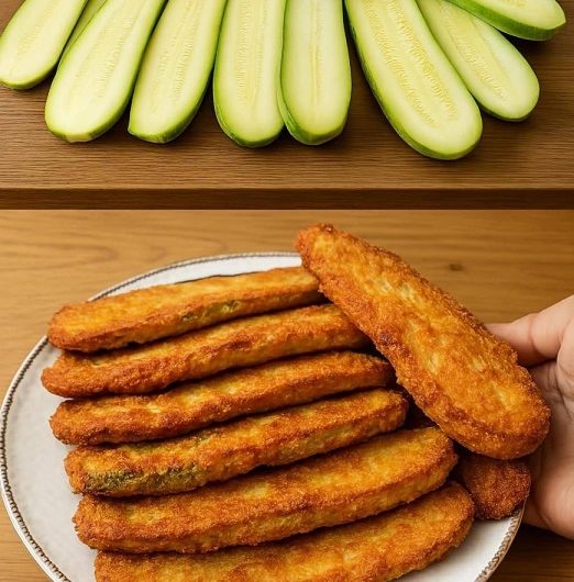 Knusprige Low-Carb Zucchini aus der Pfanne – außen goldbraun, innen zart