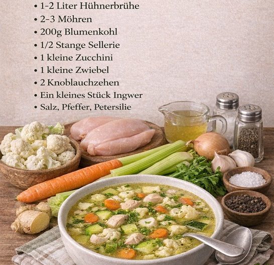 Low-Carb Hühnersuppe – leicht, wärmend und wohltuend nach den Festtagen