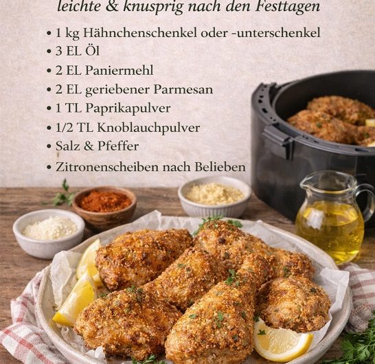 Crispy Hähnchen aus der Heißluftfritteuse – knusprig, leicht und genau richtig nach den Festtagen