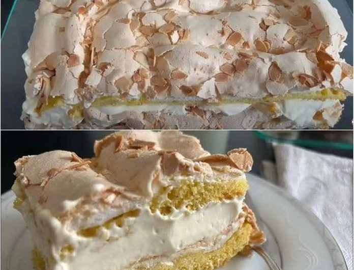Für mich der beste leichte Kuchen der Welt – ein diätischer Mandel-Baiser-Kuchen, der Herz und Seele wärmt