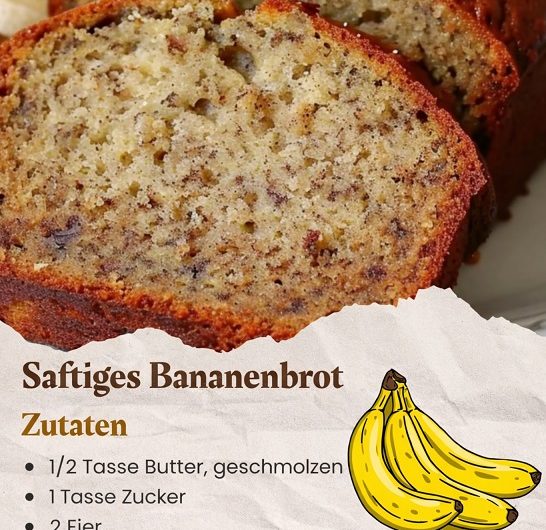Saftiges, leichtes Bananenbrot – mein diätischer Alltagskuchen, der Körper und Seele guttut