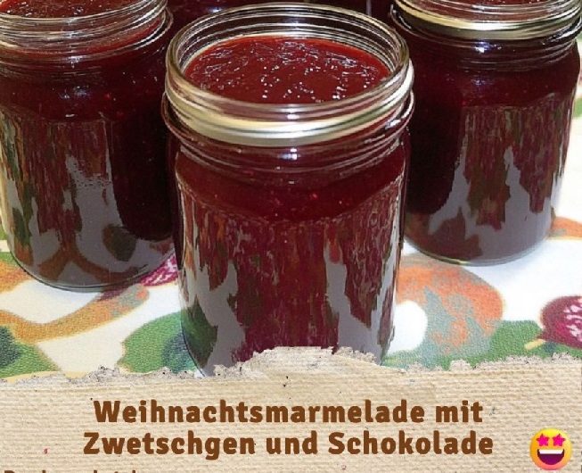 Leichte Weihnachtsmarmelade mit Zwetschgen und Schokolade – mein stiller Adventszauber im Glas