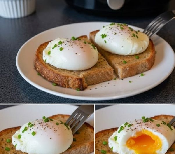 Pochiertes Ei aus der Heißluftfritteuse – warum ich es nie wieder im Topf mache