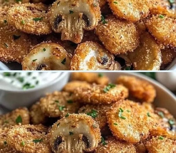 Knusprige Knoblauch-Champignons aus der Heißluftfritteuse – mein stiller Küchenliebling, der jedes Ofenrezept alt aussehen lässt