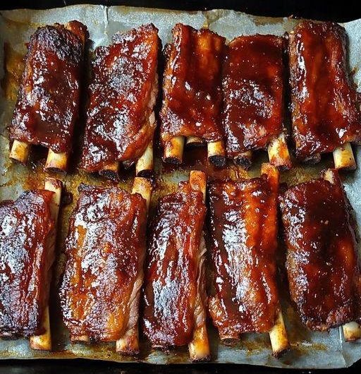 Zarte Ofen-Spareribs wie vom Dorffest – mein herzhaftes Familienrezept mit rauchiger Soße (ganz ohne Smoker)