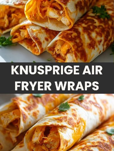 Leckere Hot Chicken und Käse Wraps im Air Fryer zubereiten