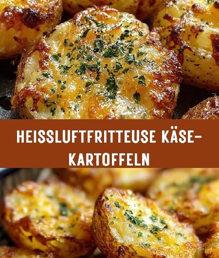 Gebackene Käse-Kartoffeln direkt aus der Heißluftfritteuse – knusprig, cremig und so unglaublich einfach – „Der Beweis liegt im Genuss.“