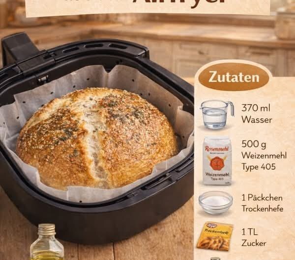 Dieses Air Fryer Brot geht gerade viral – knusprig außen, weich innen in Minuten
