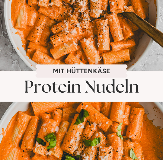 Protein Nudeln mit Hüttenkäse