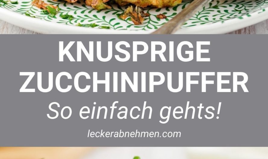 Zucchinipuffer Rezept – Vegetarisches Gericht mit Zucchini
