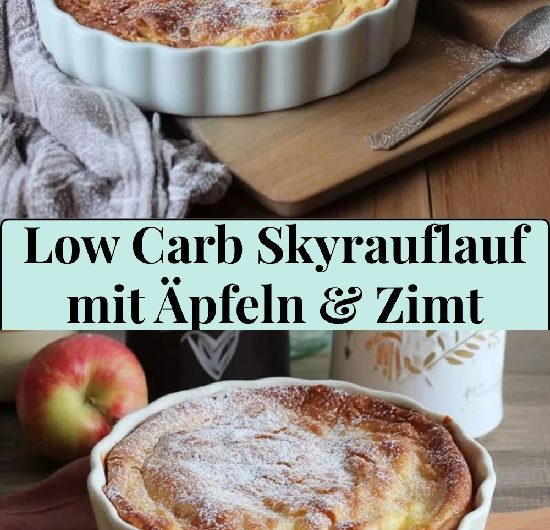 Low Carb Skyrauflauf mit Äpfeln – gesunder Genuss ohne Zucker