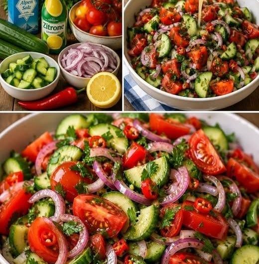 Low Carb Gurken-Tomaten-Salat mit Feta – Frisch, leicht und voller Geschmack