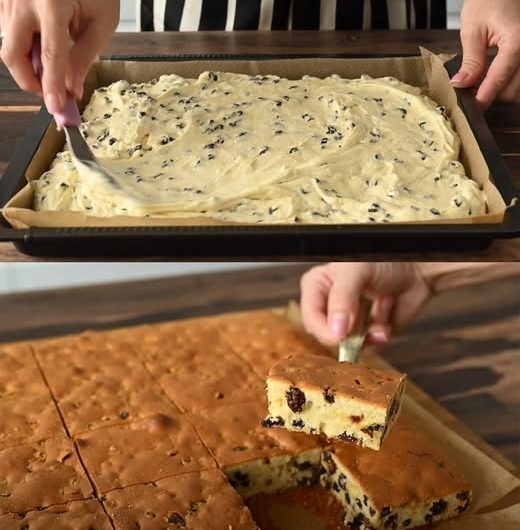 Saftiger Rosinen-Mandel-Kuchen vom Blech – Einfaches Familienrezept