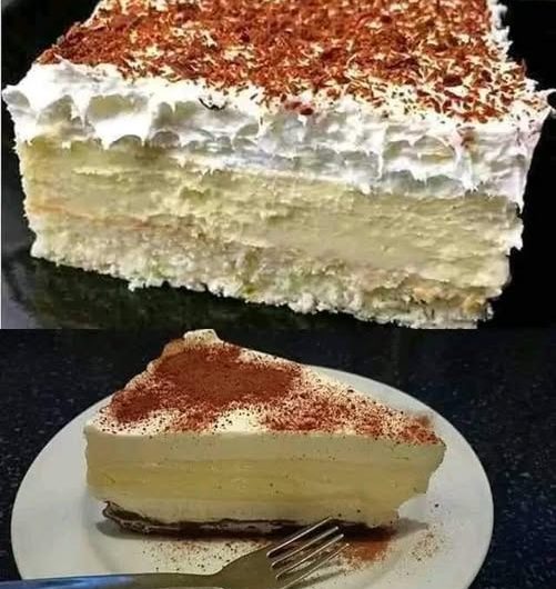 Vanillecreme-Kuchen ohne Backen – himmlisch cremig und unglaublich einfach