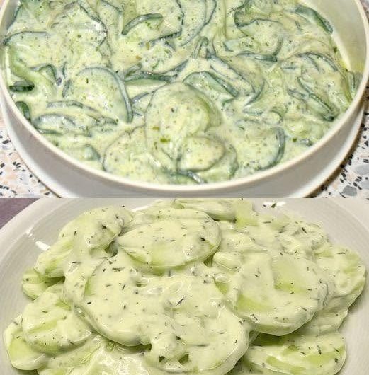Leichter Gurken-Dill-Salat mit Skyr – cremig, eiweißreich und perfekt zum Abnehmen