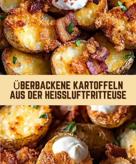 Überbackene Kartoffeln aus der Heißluftfritteuse – knusprig, cremig und unglaublich lecker