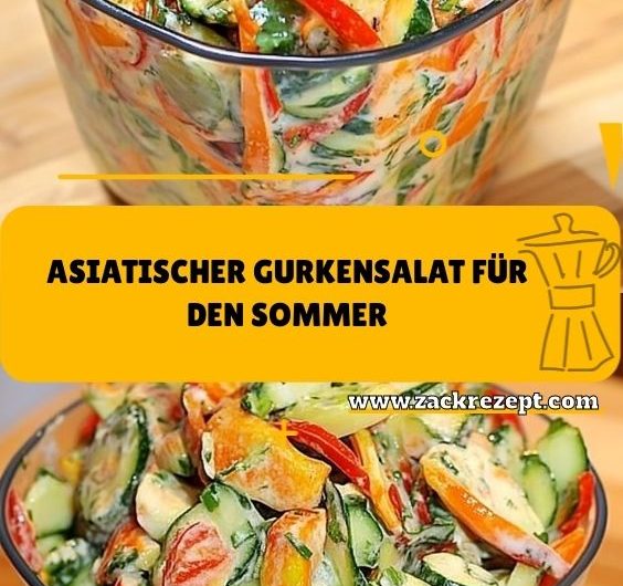Asiatischer Gurkensalat für den Sommer