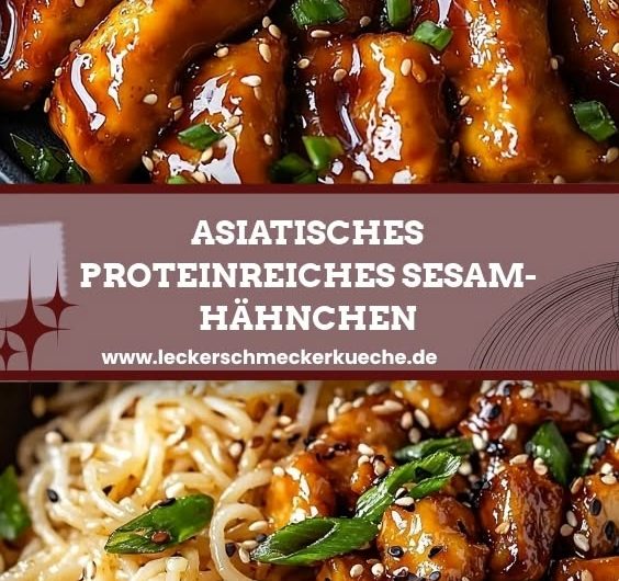 Asiatisches proteinreiches Sesam-Hähnchen