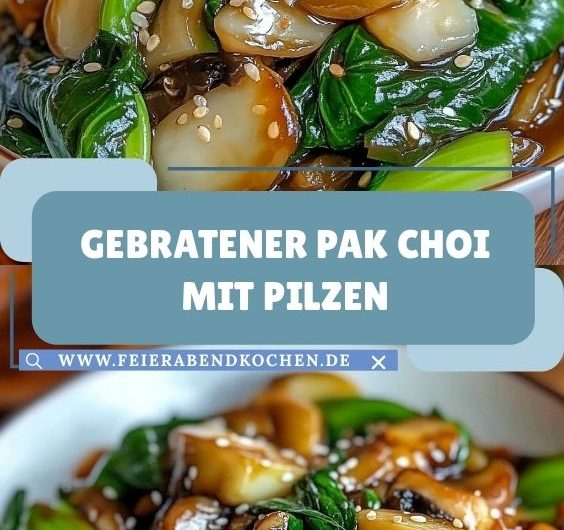Gebratener Pak Choi mit Pilzen