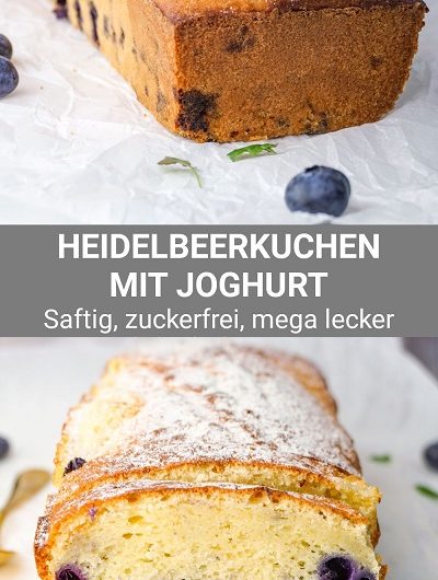 Schneller Heidelbeerkuchen mit Joghurt – Gesunder Kuchen ohne Zucker