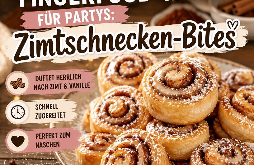 Einfache Fingerfood-Ideen für Partys: Zimtschnecken-Bites
