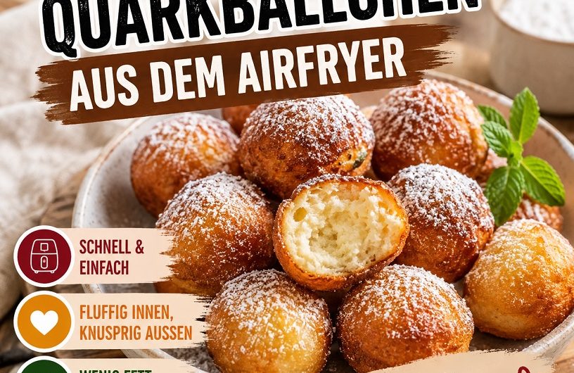 Fluffige Quarkbällchen aus dem Airfryer