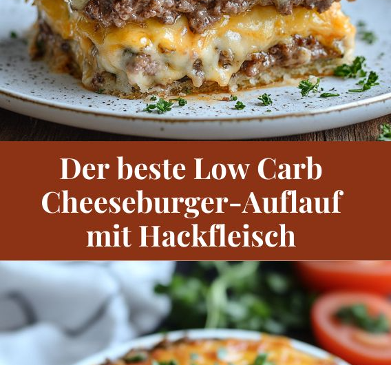Der beste Low Carb Cheeseburger-Auflauf mit Hackfleisch – Herzhaft, cremig und einfach!