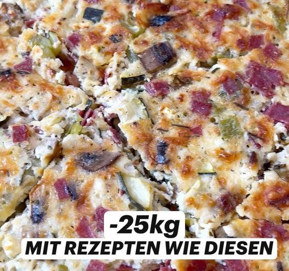 Schüttelpizza Low Carb im Flammkuchen-Style | einfach & glutenfrei