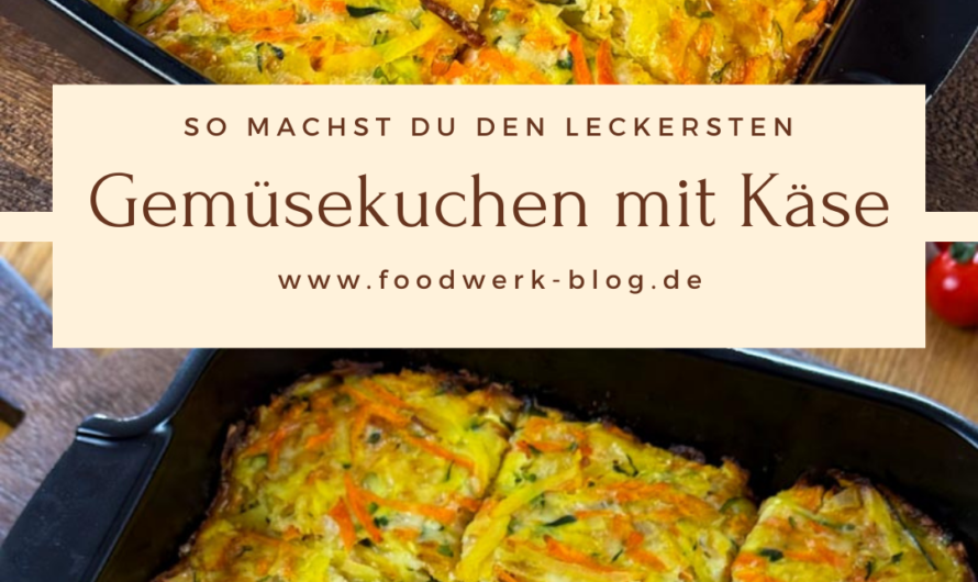 Gesunder Gemüsekuchen mit Käse